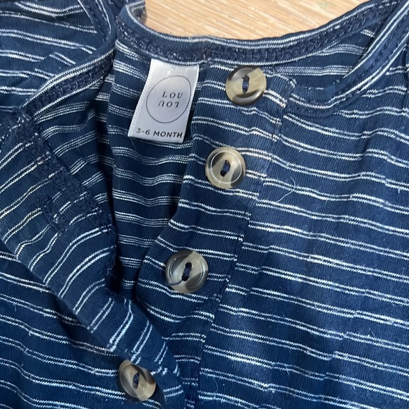 Lou Lou Baby two piece Set Striped 3-6 months - Picture 2 of 3